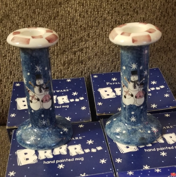 Nwt Adorable set of mugs and candlesticks - Picture 7 of 8